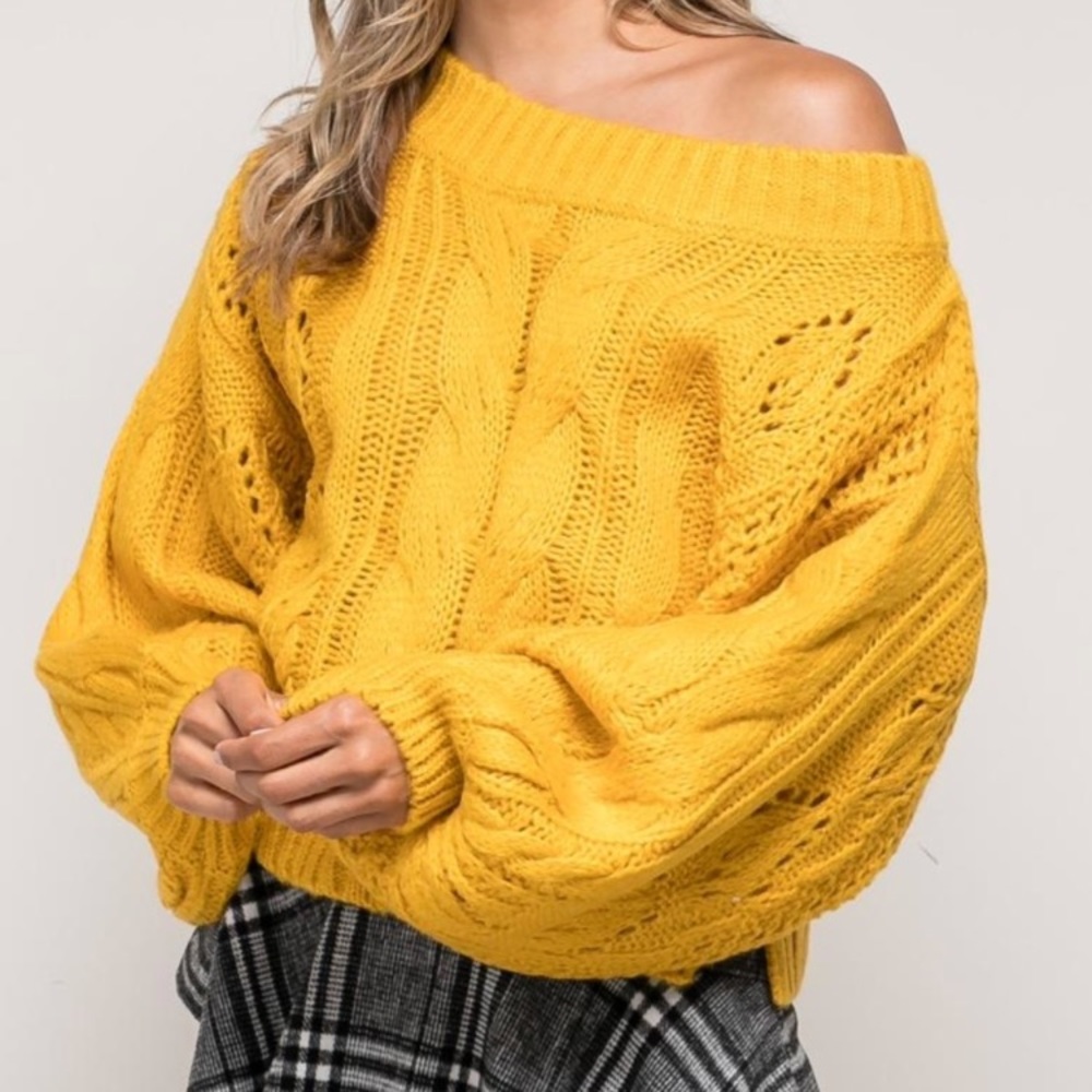 Mustard knit sweater